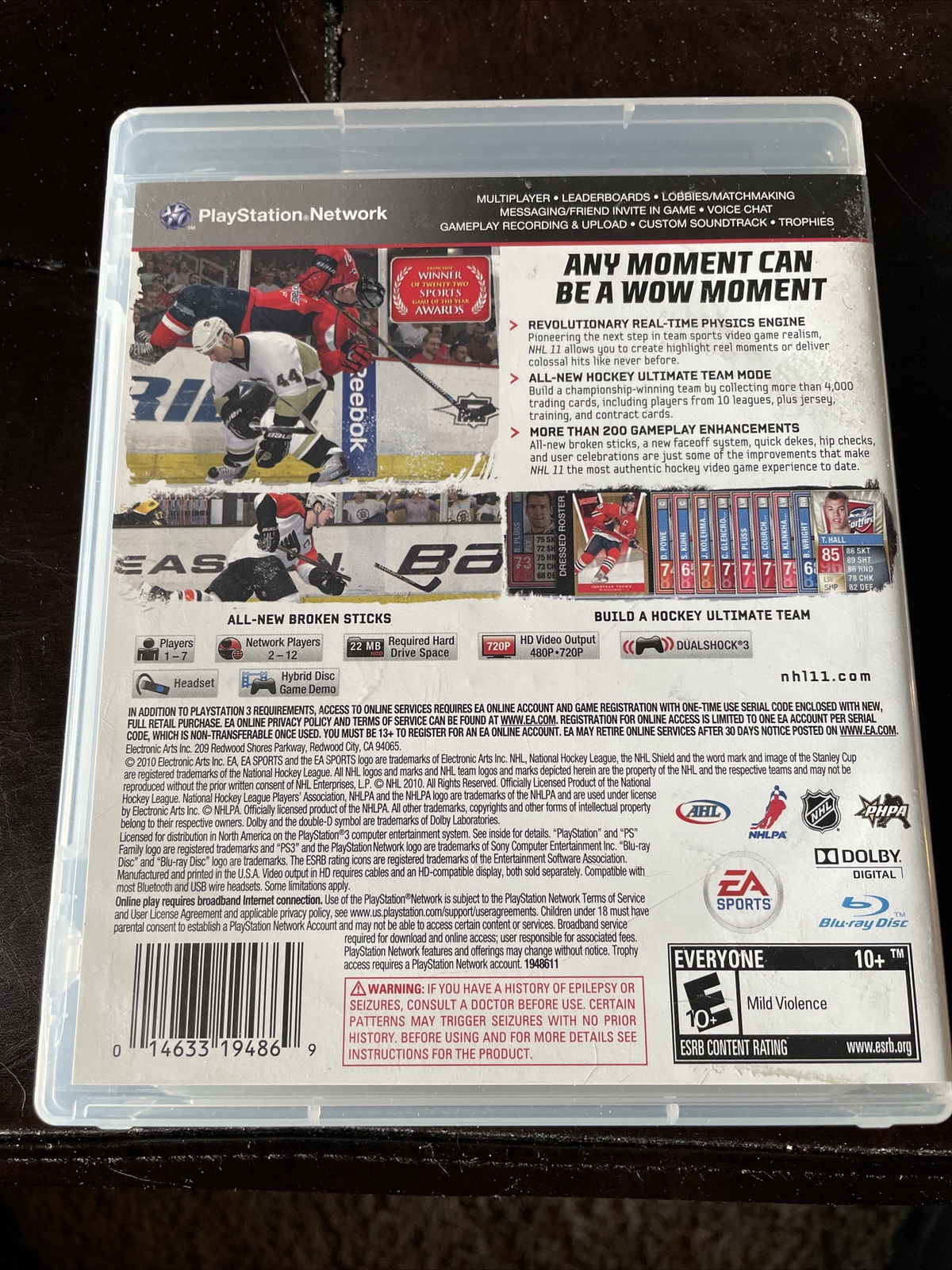 NHL 11 For Sony PlayStation 3 PS3