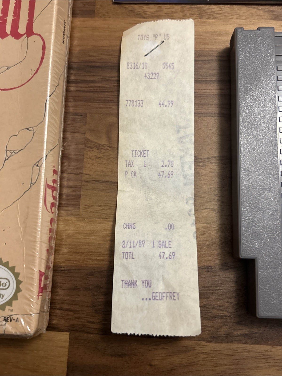 oval seal Faxanadu in box nintendo nes game w/ Toys “R” Us receipt Partial Seal